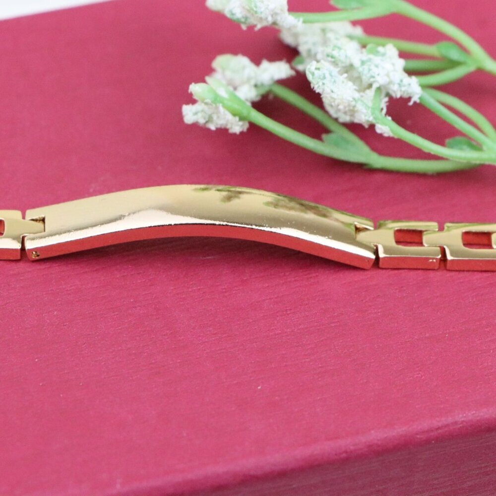 Elegant Plain Rose Gold Plated Link Bracelet Xpbl0856